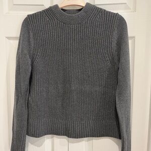Banana Republic Gray Textured Crewneck Sweater
